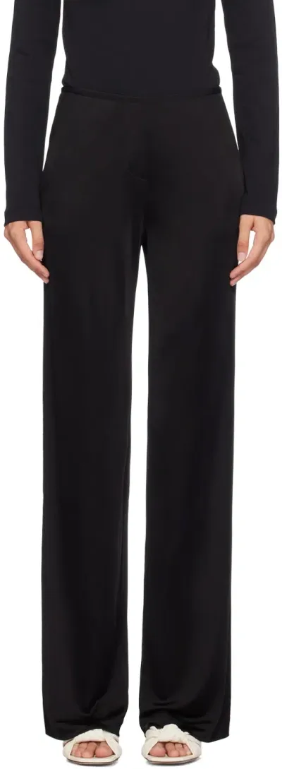 Helmut Lang Black Fluid Car Trousers In Black - 001