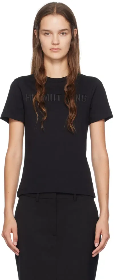 Helmut Lang Black Slim Logo T-shirt In Black - 001