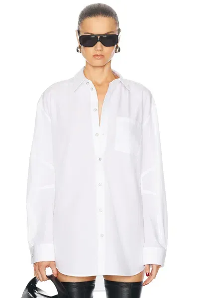 Helmut Lang Button Up Top In White