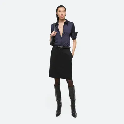 Helmut Lang Car Zip Skirt In Black