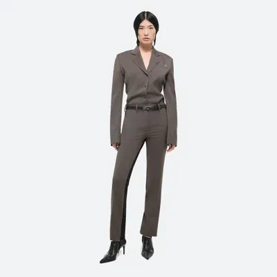 Helmut Lang Combo Suit Shirt In Light Brown Melange