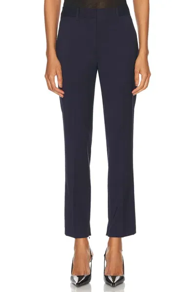 Helmut Lang Crop Tailored Trouser In Navy