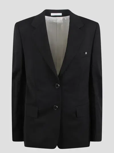 Helmut Lang Curved Classic Blazer In Black