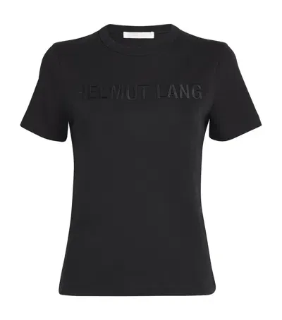 Helmut Lang Embroidered Logo T-shirt In Black