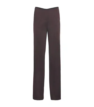 Helmut Lang Fluid Car Trousers In Brown