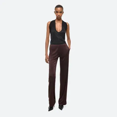 Helmut Lang Fluid Car Trousers In Espresso