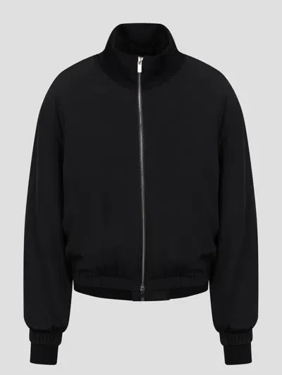 Helmut Lang Layered Bomber Jacket In Schwarz