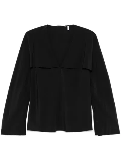 Helmut Lang Layered-design Blouse In Black