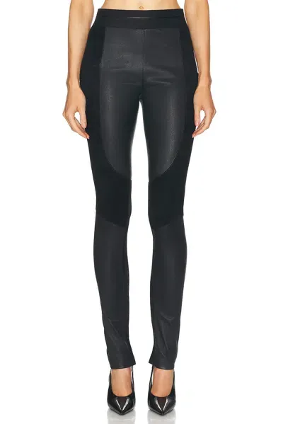 Helmut Lang Leather Leggings In Black