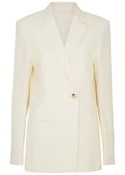 Helmut Lang Linen-blend Blazer In Ivory