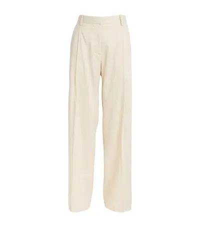 Helmut Lang Linen-blend Trousers In Beige