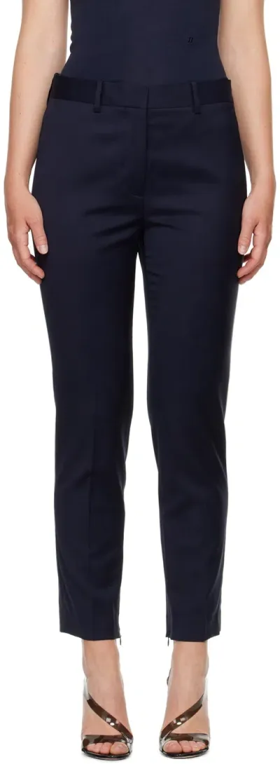 Helmut Lang Navy Slim-fit Trousers In Navy - G0f