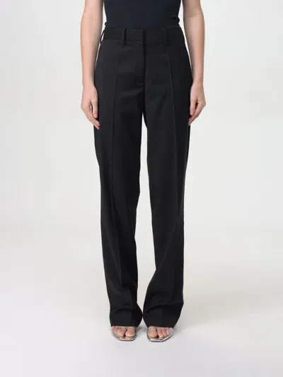 Helmut Lang Flared Leather Trousers In Schwarz