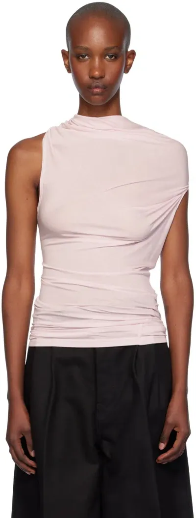 Helmut Lang Pink Sleeveless Wind Top In Dusty Pink - Sbj