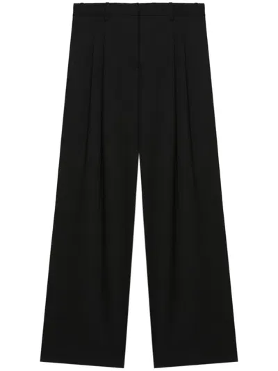 Helmut Lang Pleat Detailing Tailored Trousers In 黑色