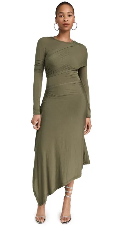 Helmut Lang Protection Dress Olive