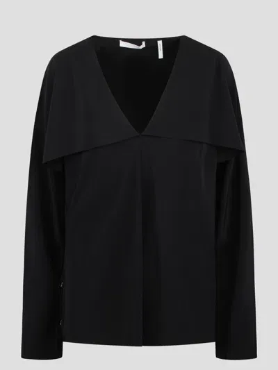 Helmut Lang Scarf Blouse In Black