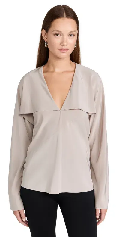 Helmut Lang Scarf Blouse Cashmere Grey