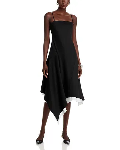 Helmut Lang Scarf Hem Dress In Black