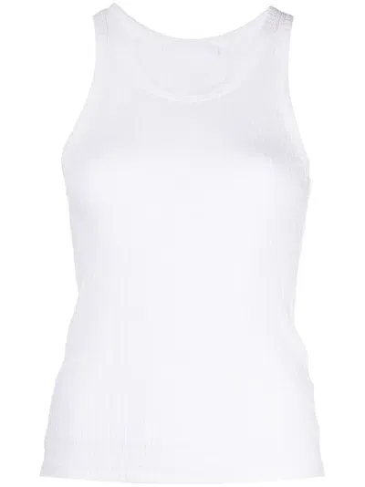 Helmut Lang Scoop-neck Sleeveless Top In White