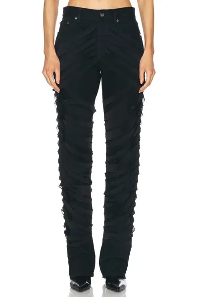 Helmut Lang Skinny Leg Pant In Rinsed Black