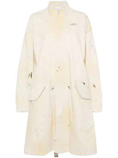 Helmut Lang Spary-painted-effect Coat In Neutrals