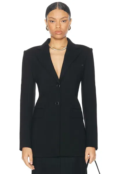 Helmut Lang Single-breasted Twill Blazer In Charcoal