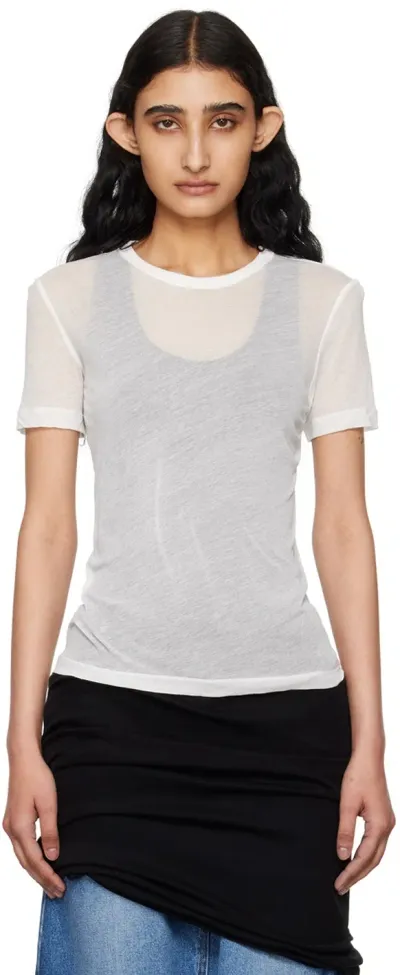 Helmut Lang White Sheer T-shirt