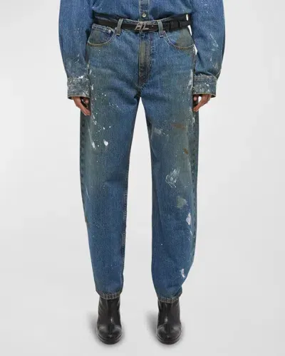 Helmut Lang Wide-leg Jeans In Mid Indigo Painter