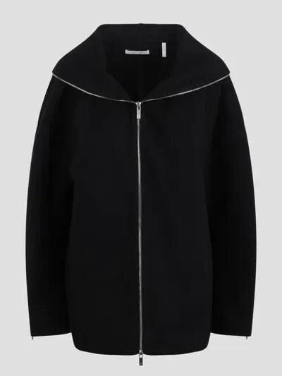 Helmut Lang Wide Zippered Jacket In Black