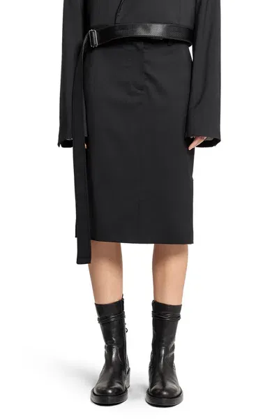 Helmut Lang Woman Black Skirts