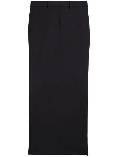 Helmut Lang Zip-detail Maxi Skirt In Black