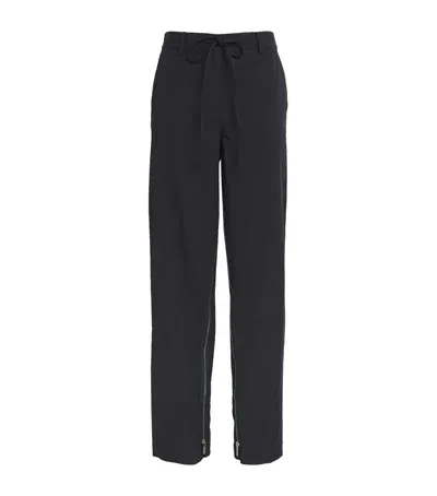 Helmut Lang Zipped-leg Trousers In Navy