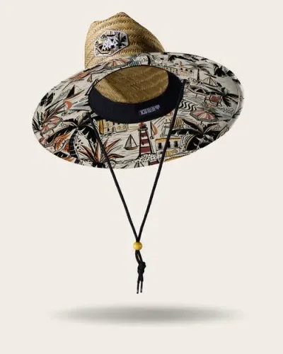 Hemlock Bari Straw Lifeguard Hat In Multi