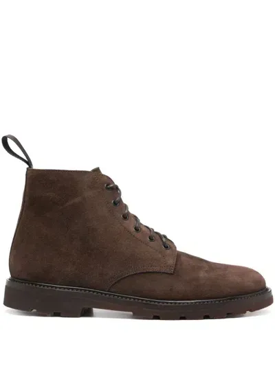 Henderson Baracco Leather Ankle Boots In Brown