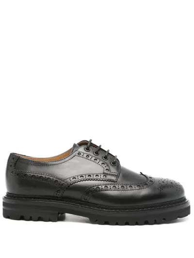 Henderson Baracco Leather Brogues In Black