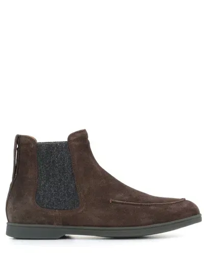 Henderson Baracco Suede Ankle Boot In Brown