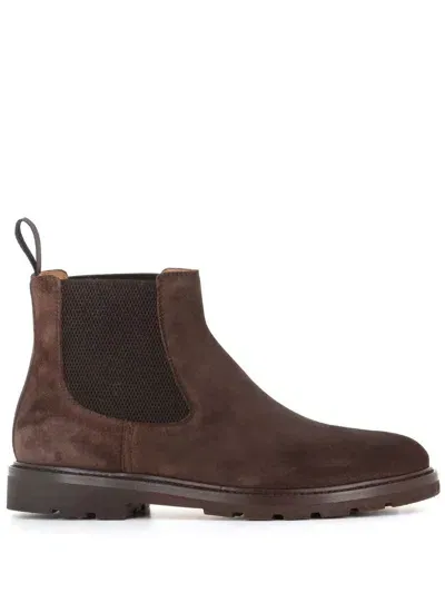 Henderson Baracco Suede Ankle Boots In Brown