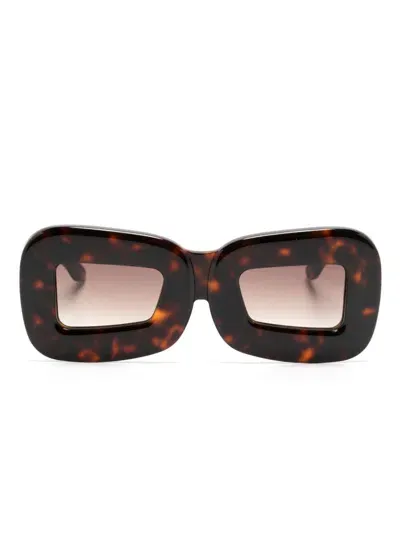 Henrik Vibskov Marla Oversize-frame Sunglasses In 褐色