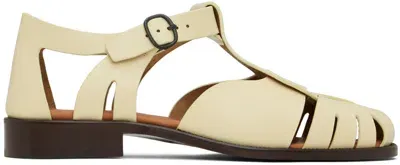 Hereu Off-white Pesca Sandals In Custard