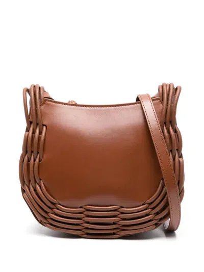 Hereu Pinar Leather Cross Body Bag In Brown