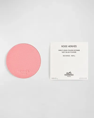 Hermes Rose  Silky Blush Powder Refill In 28 Rose Plume