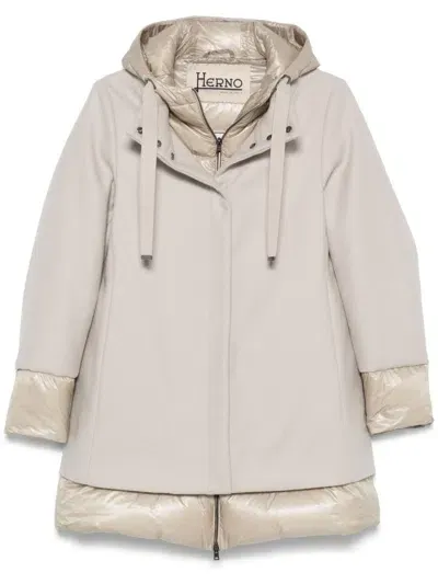 Herno A-line Lightweight Coat In Neutrals