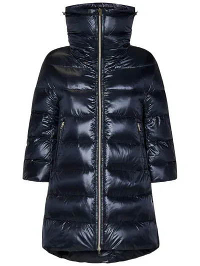 Herno A-shape Cleofe Down Jacket In Blue