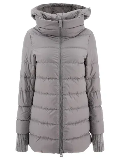 Herno "a-shape" Down Jacket In Gray