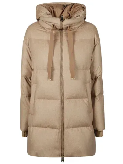 Herno A-shape Down Jacket In Brown