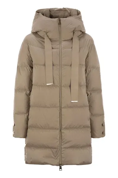 Herno A-shape Down Jacket With Hood In Neutral