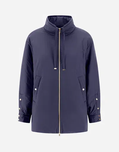 Herno A-shape Jacket In Ecoage In New Blue