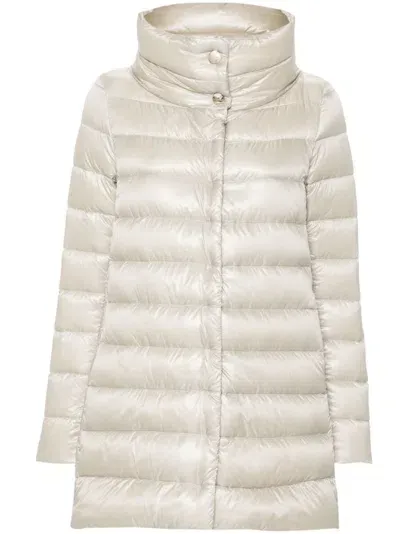 Herno Amelia Midi Down Jacket In Grey