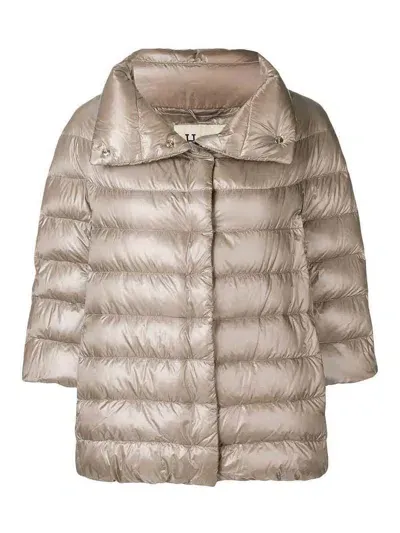 Herno Aminta Short Down Jacket In Grey